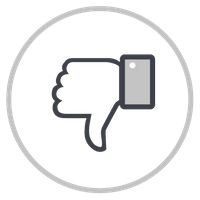 Icon of a thumb pointed down